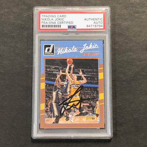2016-17 Donruss #90 Nikola Jokic Signed PSA Slabbed Nuggets