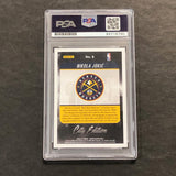 2020-21 NBA Hoops City Edition #8 Nikola Jokic Signed Card PSA Slabbed Nuggets