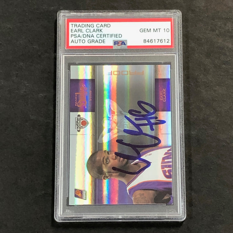 2009-10 Panini #128 Earl Clark Signed Card AUTO 10 PSA Slabbed RC Suns