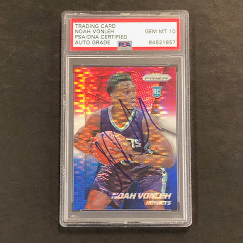 2014-15 Panini Prizm #259 Noah Vonleh Signed Card AUTO 10 PSA/DNA Slabbed RC Hornets