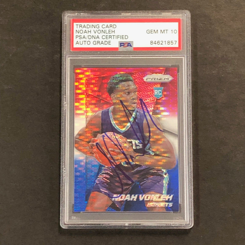 2014-15 Panini Prizm #259 Noah Vonleh Signed Card AUTO 10 PSA/DNA Slabbed RC Hornets