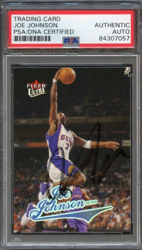 2004-05 FLEER ULTRA #82 JOE JOHNSON Signed Card AUTO PSA Slabbed