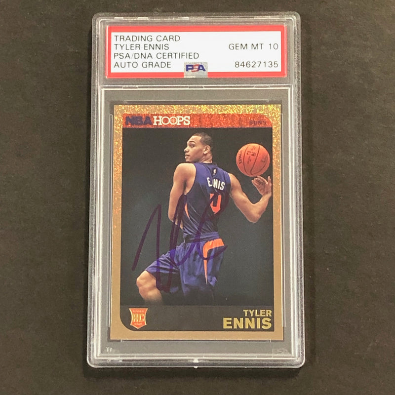 2014-15 NBA Hoops #276 Tyler Ennis Signed Rookie Card AUTO 10 PSA Slabbed RC Suns