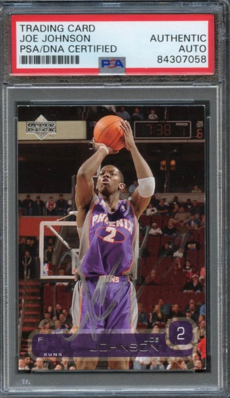 2002-03 Upper Deck #131 Joe Johnson Signed Card AUTO PSA Slabbed