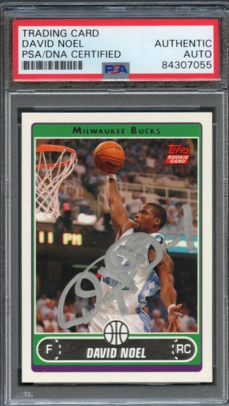 2006-07 Topps #263 David Noel Signed Card AUTO PSA/DNA Slabbed RC Rookie