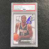 2014-15 Panini Prizm #299 Damien Inglis Signed Card AUTO PSA Slabbed RC Bucks