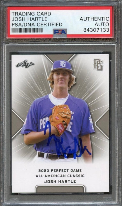 2020 Leaf Perfect Game Josh Hartle Signed Card AUTO PSA Slabbed