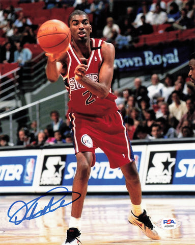Derrick Alston signed 8x10 photo PSA/DNA Philadelphia 76ers Autographed