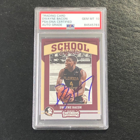 2017-18 Contenders Draft Picks #20 Dwayne Bacon Signed Card AUTO PSA Slabbed Florida