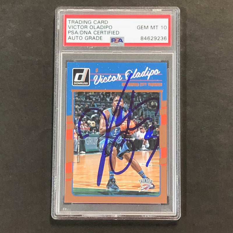 2016-17 Panini Donruss #146 Victor Oladipo AUTO 10 signed card PSA/DNA Signed Thunder