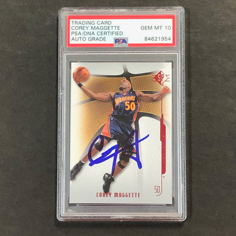 2008-09 Upper Deck SP #50 Corey Maggette Signed Card AUTO 10 PSA Slabbed Warriors