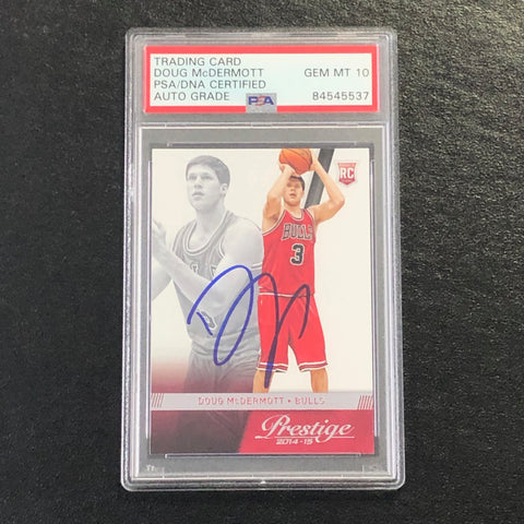 2014-15 Panini Prestige #171 Doug McDermott Signed Card AUTO 10 PSA Slabbed RC Bulls