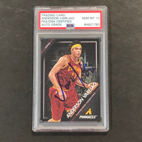 2013-14 Panini Pinnacle #229 Anderson Varejao Signed Card AUTO 10 PSA Slabbed Cavaliers