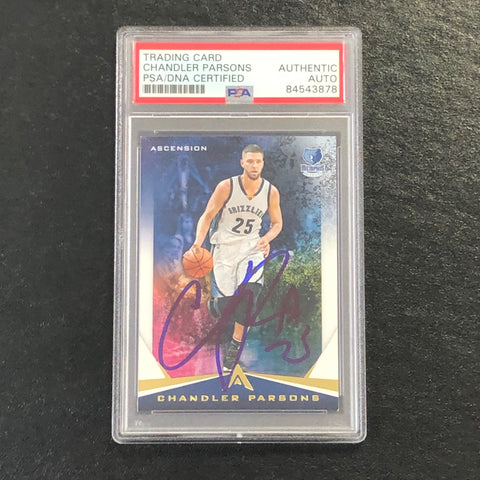 2017-18 Panini Ascension #49 Chandler Parsons Signed Card AUTO PSA/DNA Slabbed Memphis Grizzlies