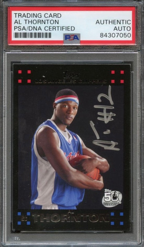 2007-08 Topps #124 Al Thornton Signed Card AUTO PSA Slabbed RC Clippers
