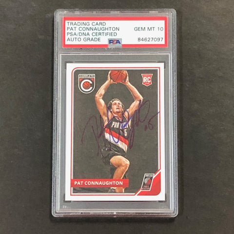 2015-16 PANINI Complete #304 Pat Connaughton Signed Rookie Card AUTO GRADE 10 PSA Slabbed RC Blazers