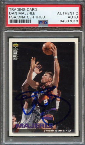 1995-96 Upper Deck Collector's Choice #153 Dan Majerle Signed Card AUTO PSA Slabbed