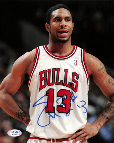 EDDIE BASDEN signed 8x10 photo PSA/DNA Chicago Bulls Autographed