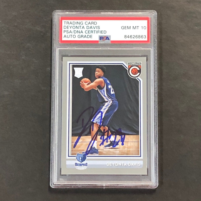 2016-17 Panini Complete #85 Deyonta Davis Signed Card AUTO GRADE 10 PSA Slabbed RC Rookie