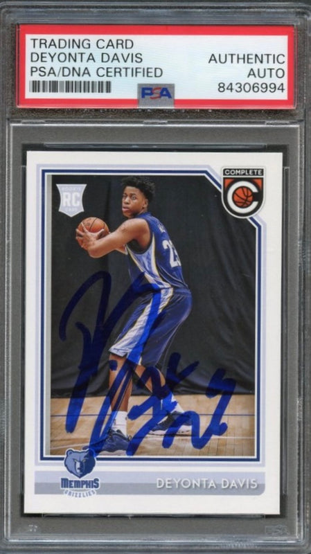 2016-17 Panini Complete #85 Deyonta Davis Signed Card AUTO PSA Slabbed RC Rookie