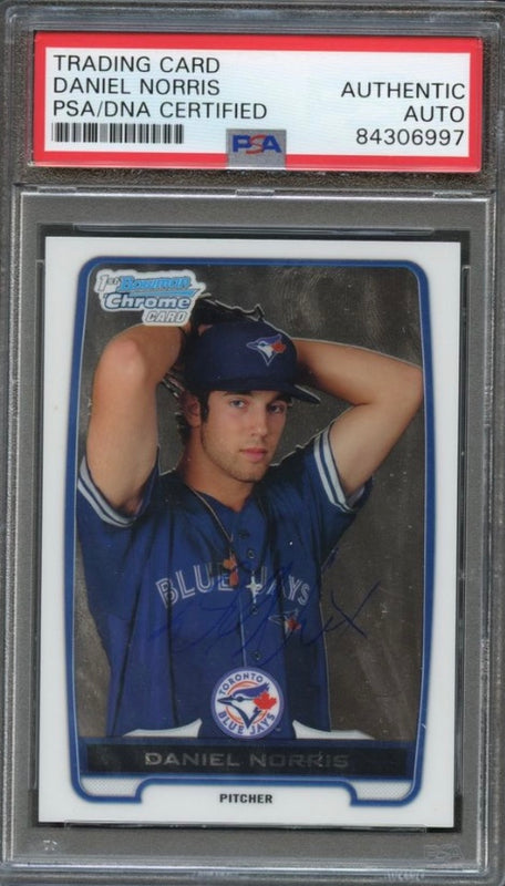 2012 Bowman Chrome #BCP110 Daniel Norris Signed Card PSA Slabbed Auto