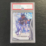 2017 Bowman Platinum #BTP-39 Lewis Brinson Signed Card PSA Slabbed Auto 10 Brewers