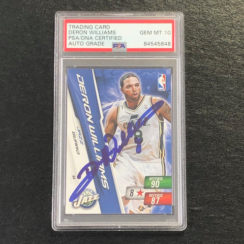 2011 Adrenalyn XL Deron Williams Signed Card AUTO 10 PSA/DNA Slabbed Jazz