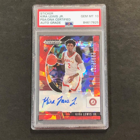 2020-21 Panini Prizm Red Draft Picks #PA-KL Kira Lewis Jr. Signed Card AUTO 10 PSA Slabbed Alabama