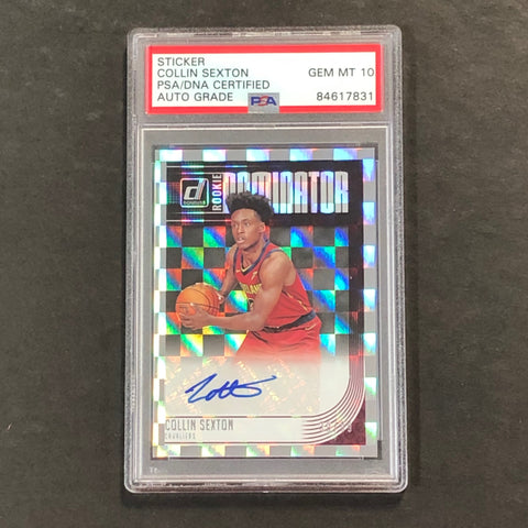 2018-19 Panini Donruss Rookie Dominator #RD-CSX 39/99 Collin Sexton Signed Card AUTO PSA Slabbed Cavaliers