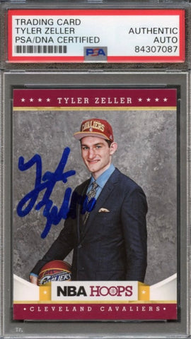 2012-13 NBA Hoops #289 Tyler Zeller Signed Card AUTO PSA Slabbed RC Rookie