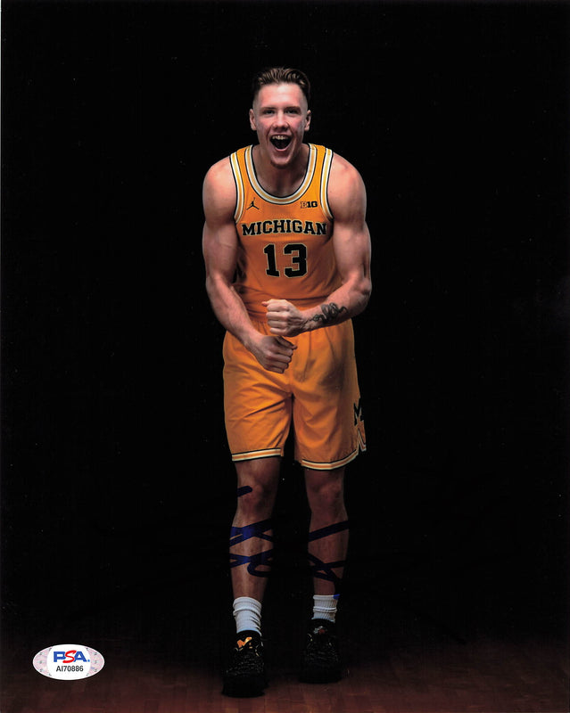 Ignas Brazdeikis signed 8x10 photo PSA/DNA Michigan Wolverines Autographed