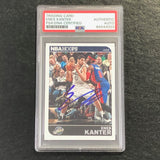 2014-15 NBA Hoops #50 Enes Kanter Signed Card AUTO PSA Slabbed Jazz