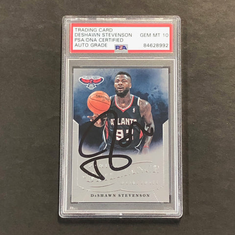 2012-13 Panini Brilliance #3 DeShawn Stevenson Signed Card AUTO PSA Slabbed Hawks
