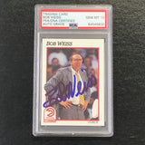 1991-92 NBA Hoops #221 Bob Weiss Signed Card AUTO 10 PSA Slabbed Hawks