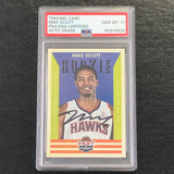 2012-13 Panini Past and Present #227 Mike Scott Signed Card Auto 10 PSA Slabbed RC Hawks