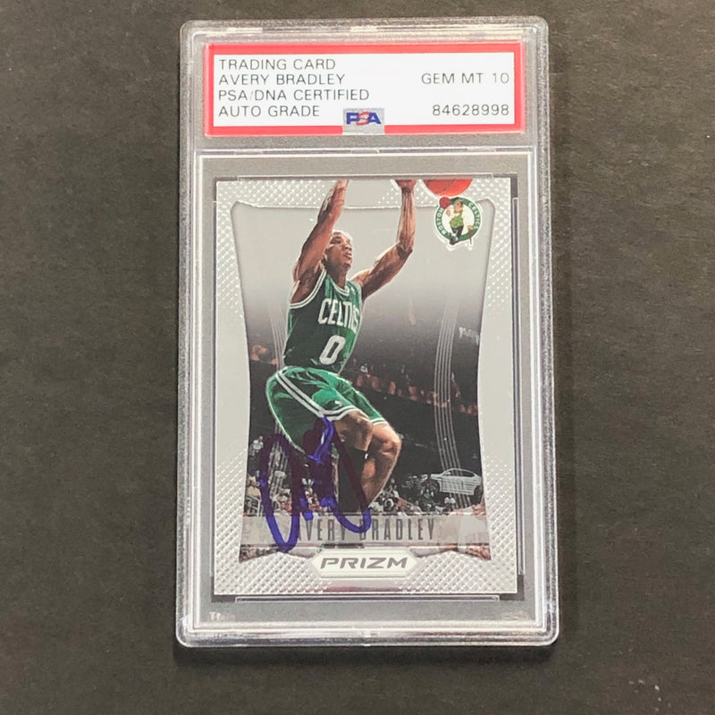 2012-13 Panini Prizm #75 Avery Bradley Signed Card AUTO 10 PSA/DNA Slabbed Celtics