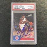 2016-17 Panini Prestige #107 Stanley Johnson Signed Card AUTO PSA Slabbed Pistons