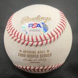 Alex Rodriguez signed 2009 WS Baseball PSA/DNA New York Yankees