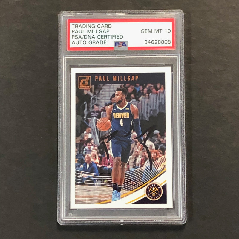2018-19 Panini Donruss #90 PAUL MILLSAP Signed AUTO 10 PSA Slabbed