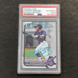 2021 Bowman Chrome #BP-46 Warming Bernabel Signed Card PSA Slabbed Auto Rockies