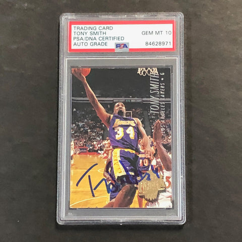 1994-95 Fleer #275 Tony Smith Signed Card Auto PSA Slabbed Lakers