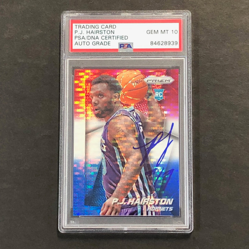 2014-15 Panini Prizm Red White and Blue #272 PJ Hairston Signed Card AUTO GRADE 10 PSA/DNA Slabbed RC Hornets