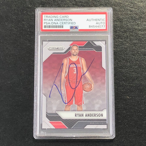 2016-17 Panini Prizm #226 Ryan Anderson Signed Card AUTO PSA Slabbed Rockets