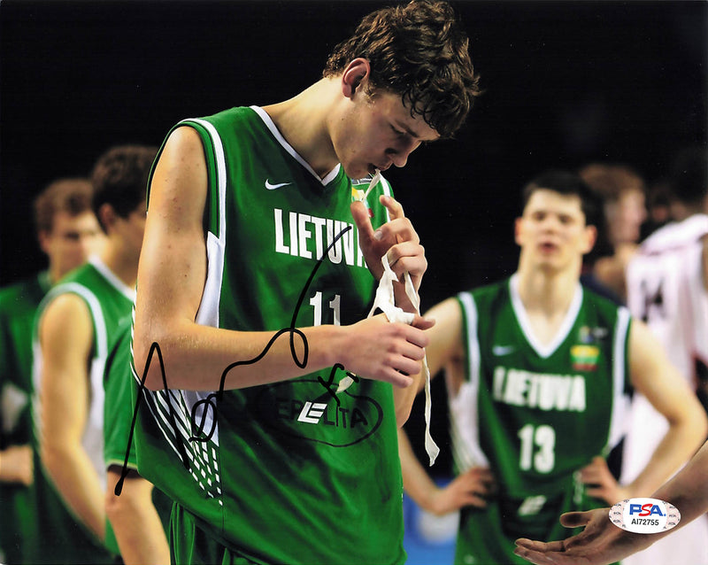 DONATAS MOTIEJUNAS signed 8x10 photo PSA/DNA Lithuania Autographed