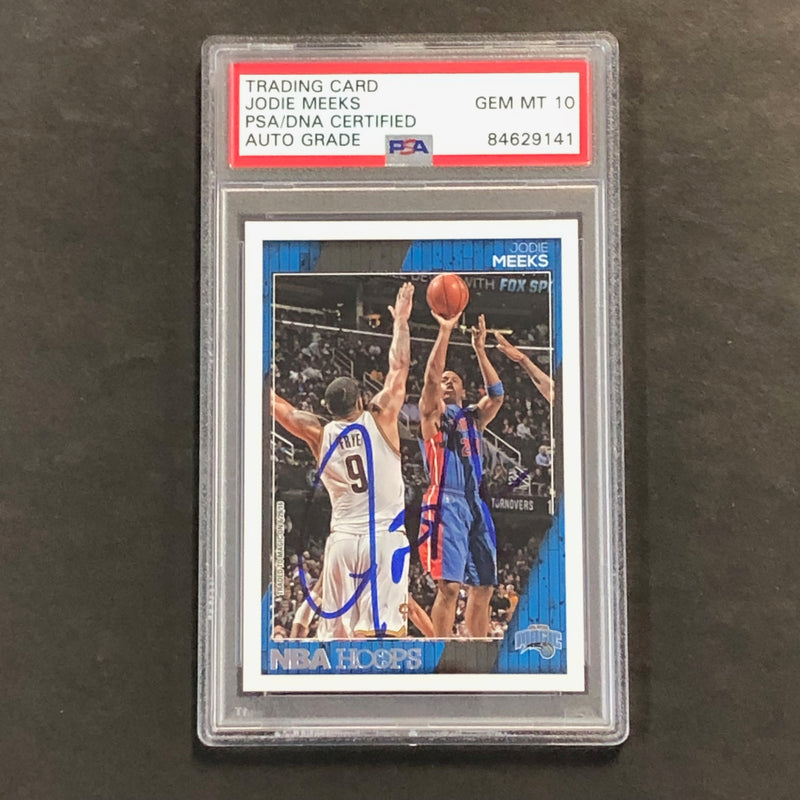 2016-17 NBA Hoops #225 Jodie Meeks Signed Card AUTO 10 PSA Slabbed Magic