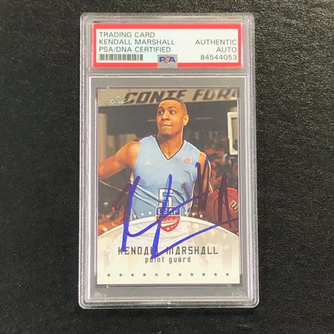 2012-13 Leaf #KM2 Kendall Marshall Signed Card AUTO PSA Slabbed