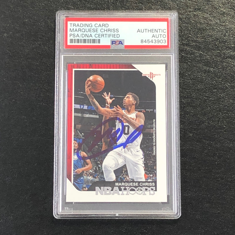 2018-19 NBA Hoops #147 MARQUESE CHRISS Signed Card AUTO PSA Slabbed Rockets