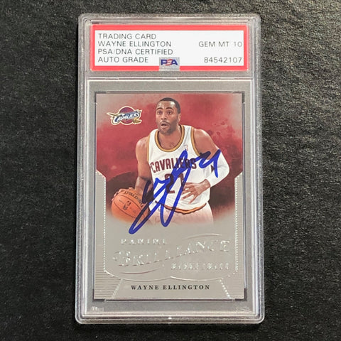 2012-13 Panini Brilliance #110 Wayne Ellington Signed Card AUTO 10 PSA Slabbed Cavaliers