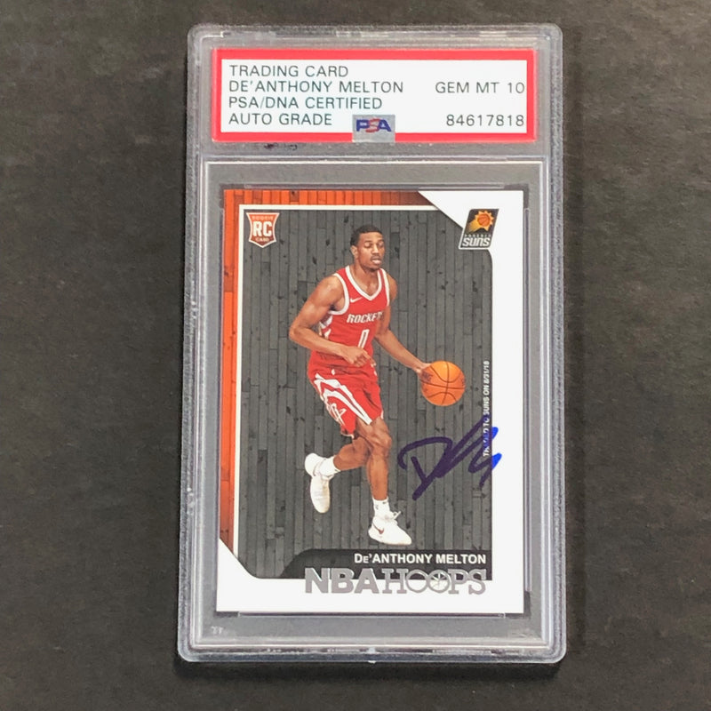 2018-19 Panini NBA Hoops #265 De'Anthony Melton Signed Card AUTO GRADE 10 PSA Slabbed RC Suns