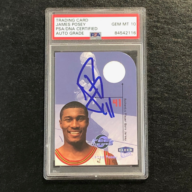 1999-00 Fleer Ultra Feel the Game #12FG James Posey Signed Relic Card AUTO 10 PSA Slabbed Nuggets